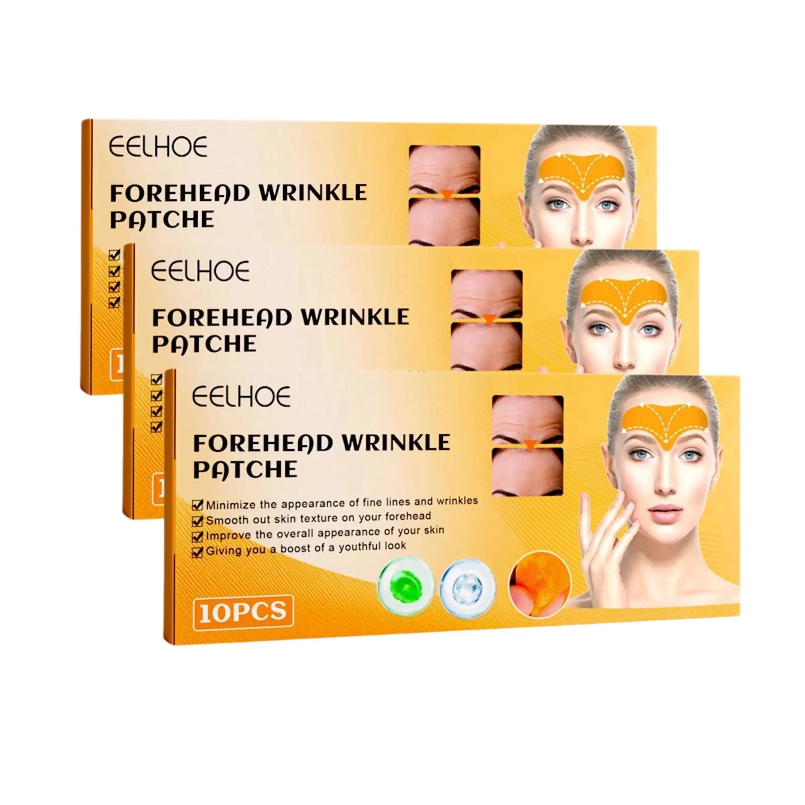 Forehead wrinkle Patch Reduce Fine Lines Firming Smoothing Tighten forehead Collagen Gel Patch Skin Care Stickers for women